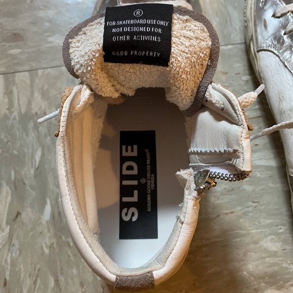 Golden Goose White and Brown High-Top Sneakers - Picture 8 of 15